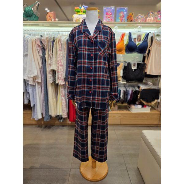 先染め起毛チェック女性パジャマ WP8880A