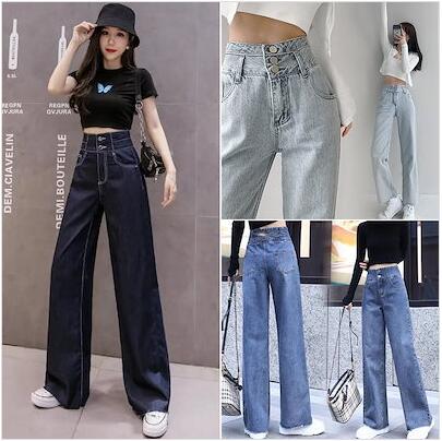 大人気！ レディースハイウエストジーンズ新作韓国風ジーンズ ワイドレッグパンツズボン デニムパンツ その他 パンツ 外 コート メガ割 パジャマ STRAYKIDS nct wish RIIZE tw