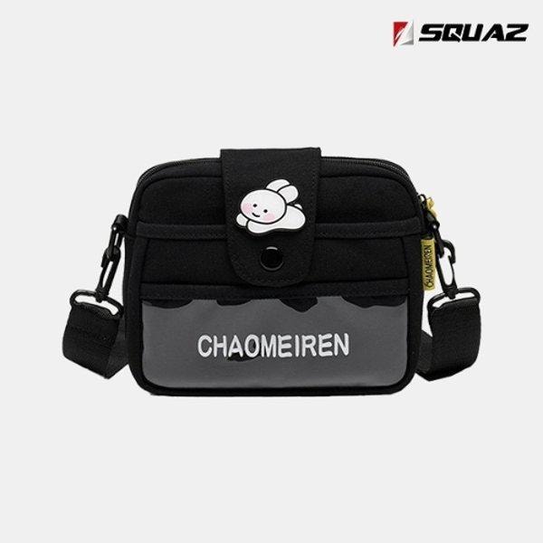 カジュアル スライディング ジッパー 学生バッグ ポケット クロスバッグ SJI126