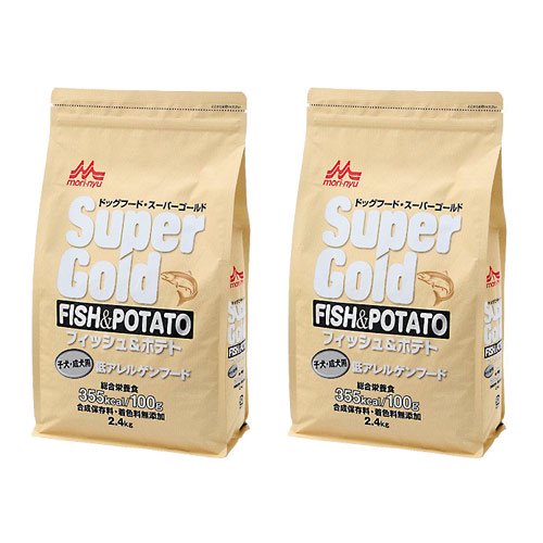 ドッグフード　森乳　スーパーゴールド　フィッシュ＆ポテト　子犬・成犬用　２．４ｋｇX２　ＣＲＣ45―05―42―20―10