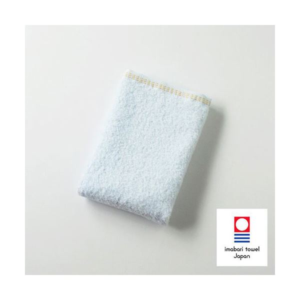 [5個セット]楠橋紋織 ダブルスター プレッソ わた媛 ウォッシュタオル 約33cmx35cmブルー