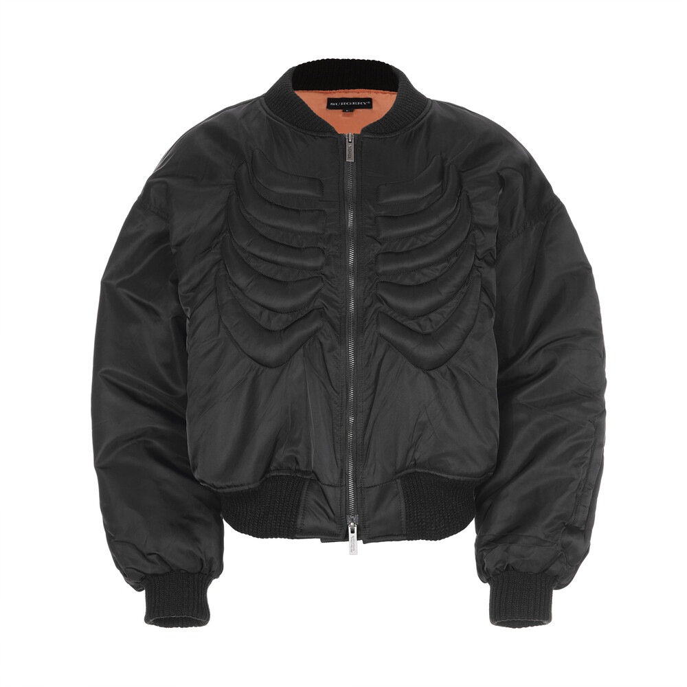 【SURGERY】bone embossing ma-1 SURGERY】 SURGERY BONE EMBOSSING MA-1 : BLACK 【公式通販】