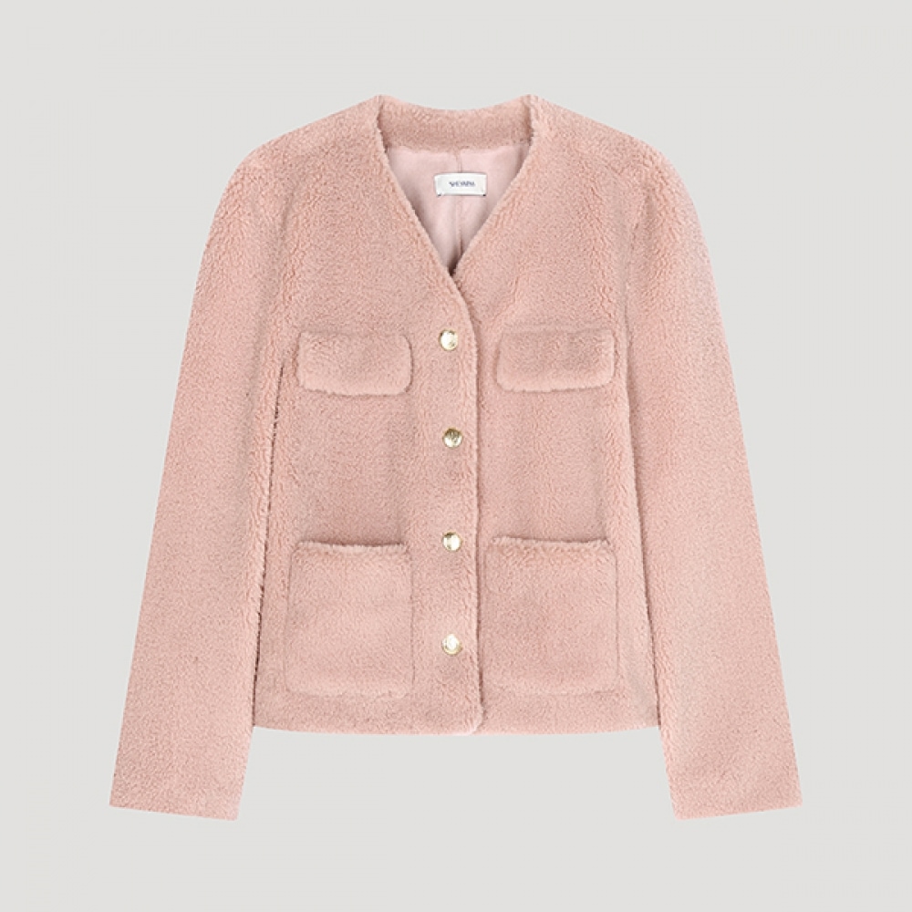 (シーズミス) エコファー V ネックジャケット_Swujko42080_PI