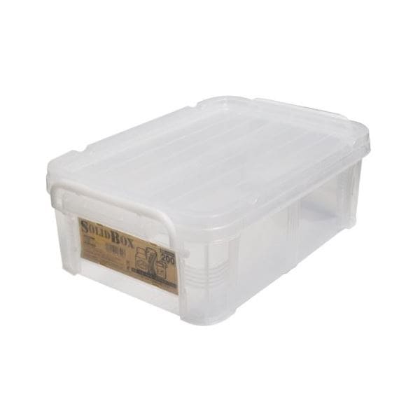 （まとめ）不動技研 ソリッドボックス200 F2133S （収納 積み重ね ケース） 16個セット