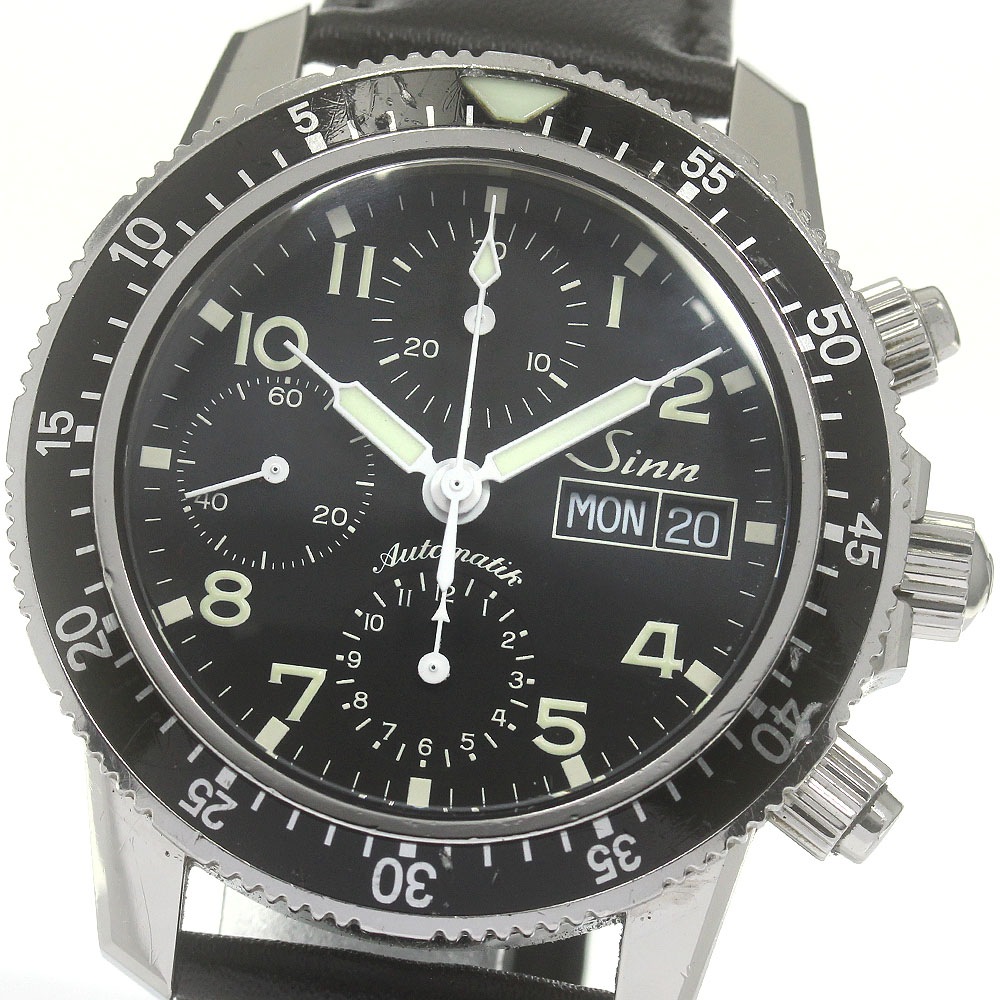 ジン Sinn 103.B.SA AUTO 103 クロノグラフ 自動巻き メンズ 保証書付き_866443【中古】