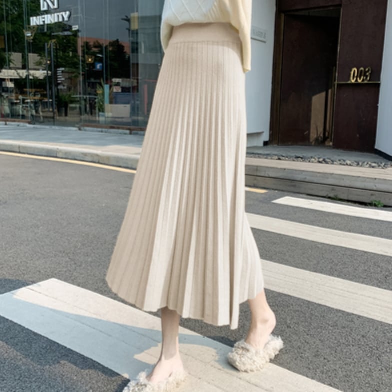 スカート デート プリーツスカート ミモレ ミモレ丈 プリーツ ハイウエスト かわいい 大人可愛い きれいめ シンプル カジュアル 大人 上品 おしゃれ お洒落 主役級 存在感 春 夏 秋 冬