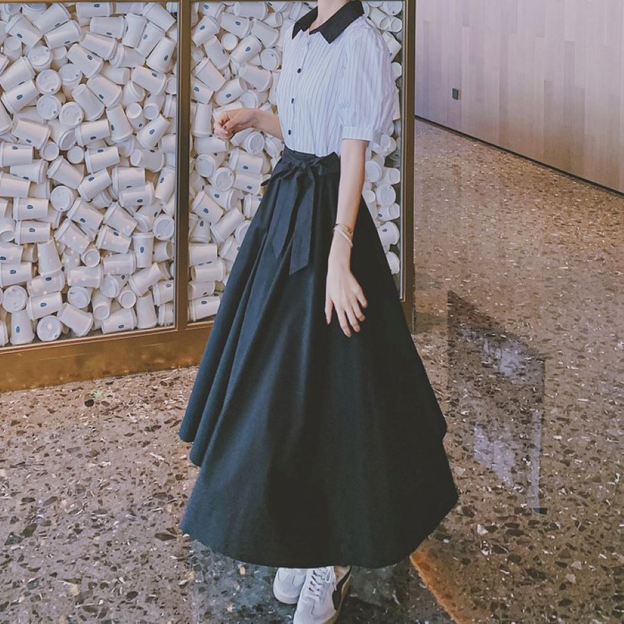 品質保証ツーピース セットアップ ドレス 半袖 ロング丈 洋風 サマー 10代 20代 30代 40代 サマー 夏 おしゃれ 10676