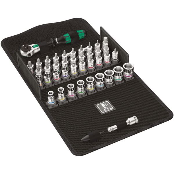 WERA ヴェラ 差込角1/4DR 42点組 保持機能付き ソケットレンチ セット 003755 工具 ツール DIY 作業工具 道具 レンチ