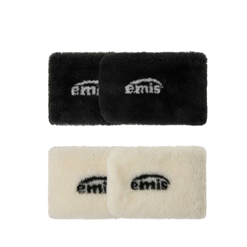 LOGO JACQUARD FUR MUFFLER