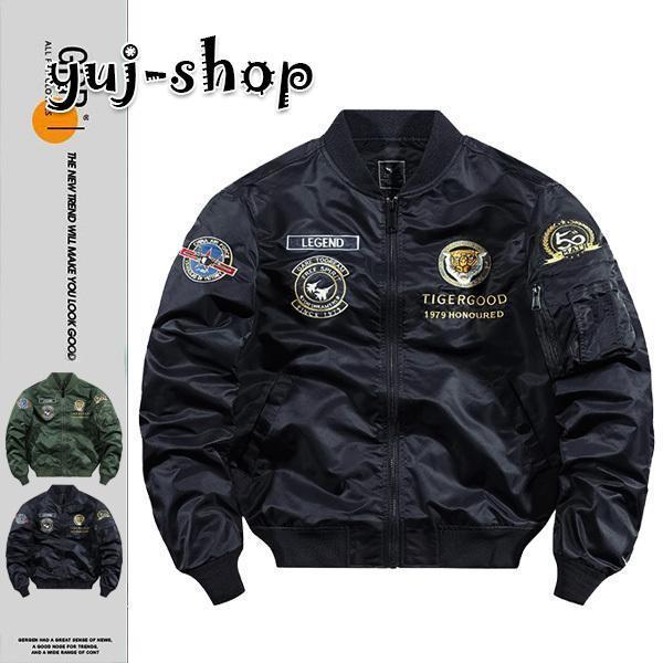 ミリタジャケット メンズ 刺繍 ジャケット バイクジャケット ゾン アウター 野球服 お兄系 ストト系 ド