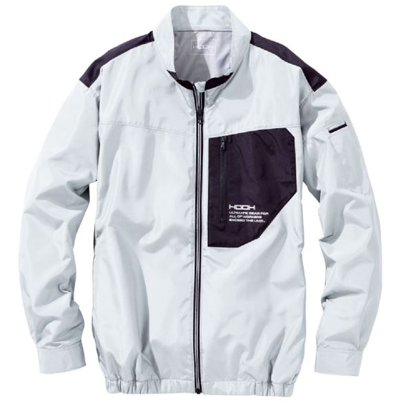 村上被服 HOOH 長袖ジャケット V6602 シルバーグレー サイズ：L 服単品 [バッテリー/ファン/ケーブル別売]