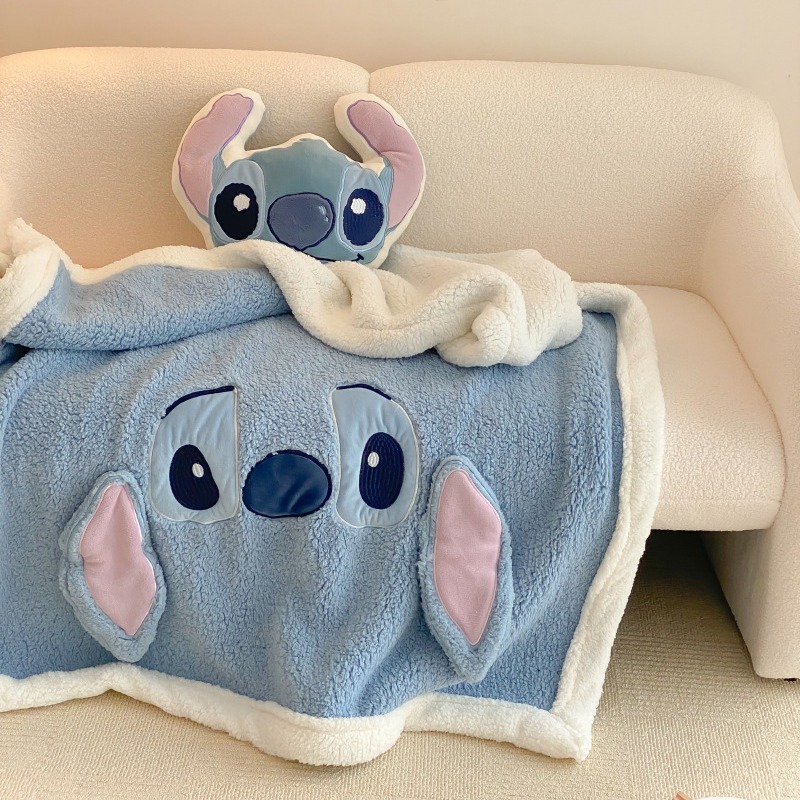 漫画の子羊の絨毯ソファーの毛布二重に厚くなった子羊のベルベットオフィスの昼休みエアコンの子供の毛布