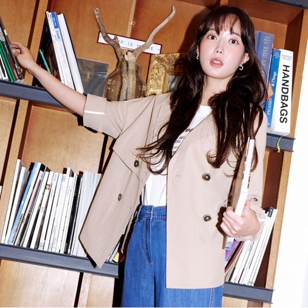 （ベストバレー）ロールアップオーバーフィットトレンチジャケット（BGMAD2176）