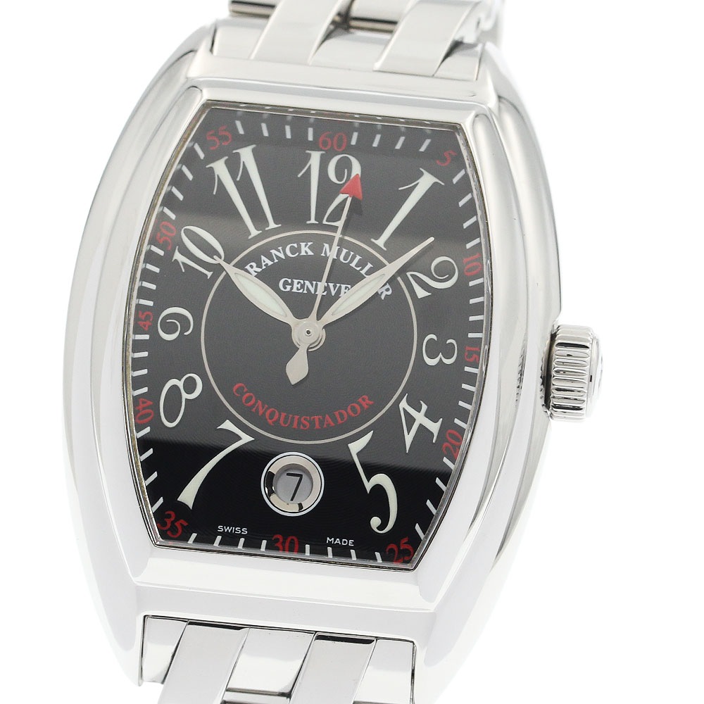 フランクミュラー FRANCK MULLER 8005HSC コンキスタドール デイト 自動巻き メンズ 良品 保証書付き_934485【中古】