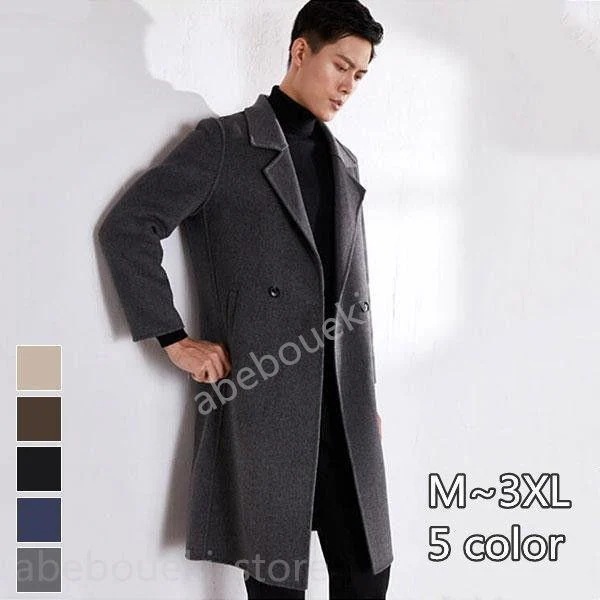 チェスターコート メンズ ロングコート スプリングコート ポケット付き 厚手 ビジネス中綿 秋 冬 上品 通勤 通学 無地 高級感 暖かい 着痩せ