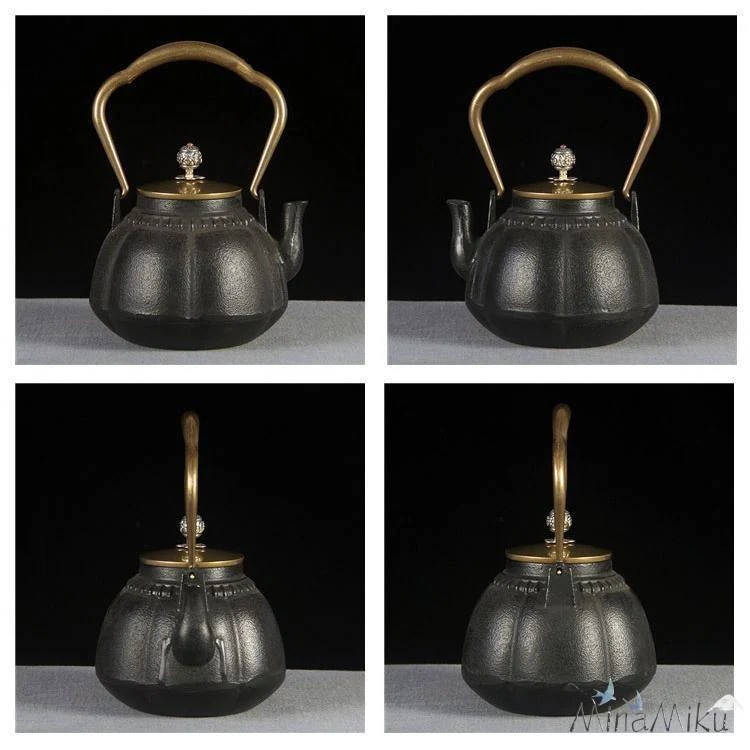 キッチンツール ih対応 茶道具 鉄分補給 急須 茶器 柄 【新品現品】茶瓶 直火 鋳鉄 ガス