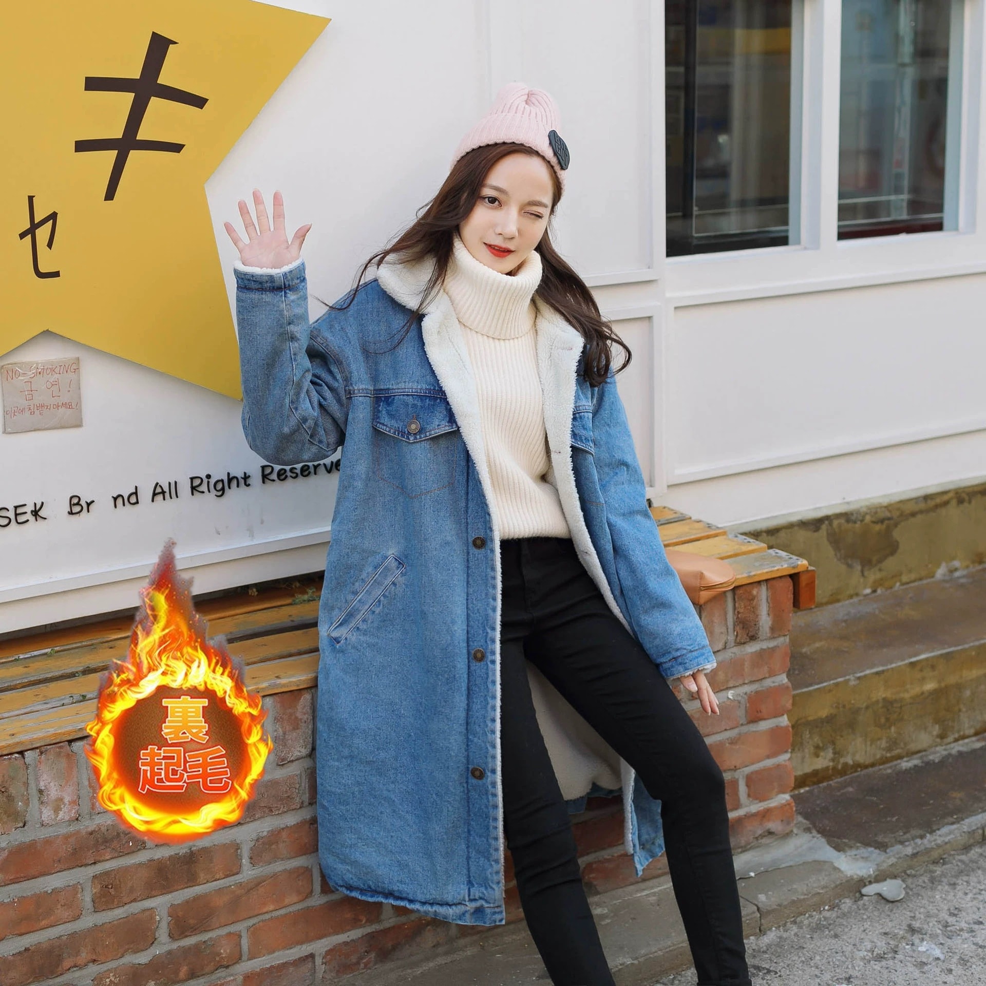 ボア付きデニムジャケット レディース 裏起毛 大きいサイズ ゆったり アウター 新作