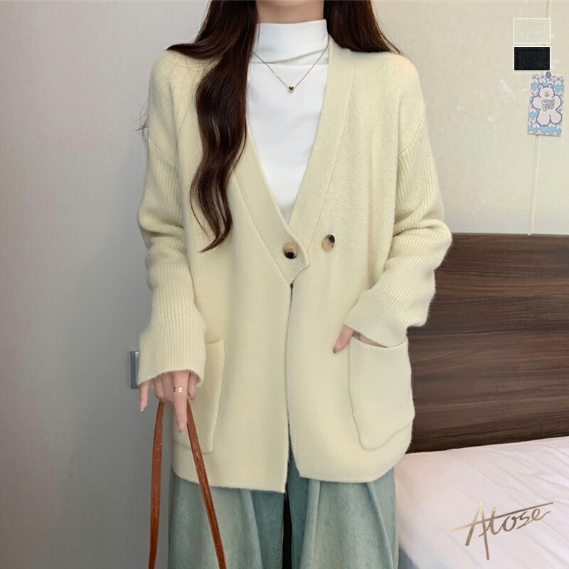 【2点購入で150OFF】【短納期】カーデ ニットカーディガン ロングカーディガン ロング マキシ ニット ロングカーデ アウター 無地 厚手 大きいサイズ モコモコ レディース ざっくり ルーズ リ