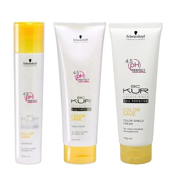 BCクア カラーセーブ シャンプー a 250mL + トリートメント a 250g + カラーシールドクリーム 120g セット