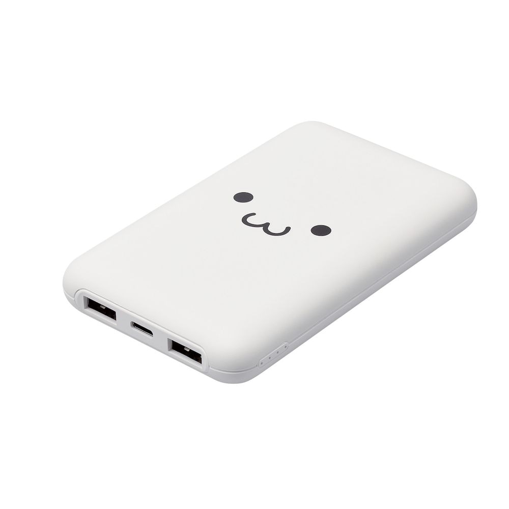 エレコム DE-C44-10000WF モバイルバッテリー 10000mAh 大容量 軽量 小型 PD 最大20W 入出力(Type-C×1) 出力(USB-A×2)（しろちゃん(ホワイト×ブラック) 5,206円