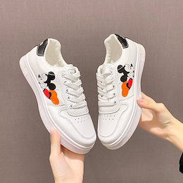 【2020新入荷】 ミッキー スニーカー 22.5-25CM 厚底スニーカー/運動靴/キャンバスシューズ/女性靴/ランニ 軽量 通気性/カジュアルシューズ厚底スニーカー/運動靴/キャンバスシューズ