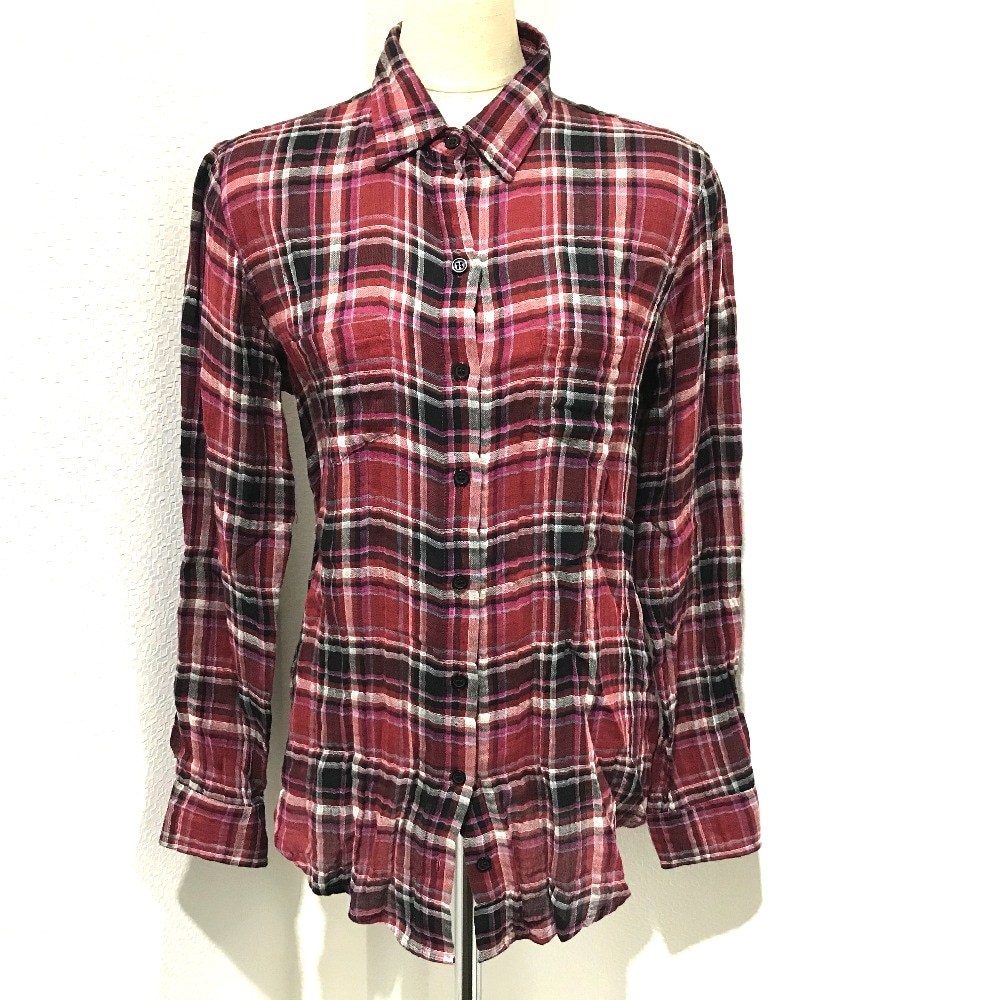 KOVA&T コバアンドティー 長袖シャツ チェック柄 トップス レッド系