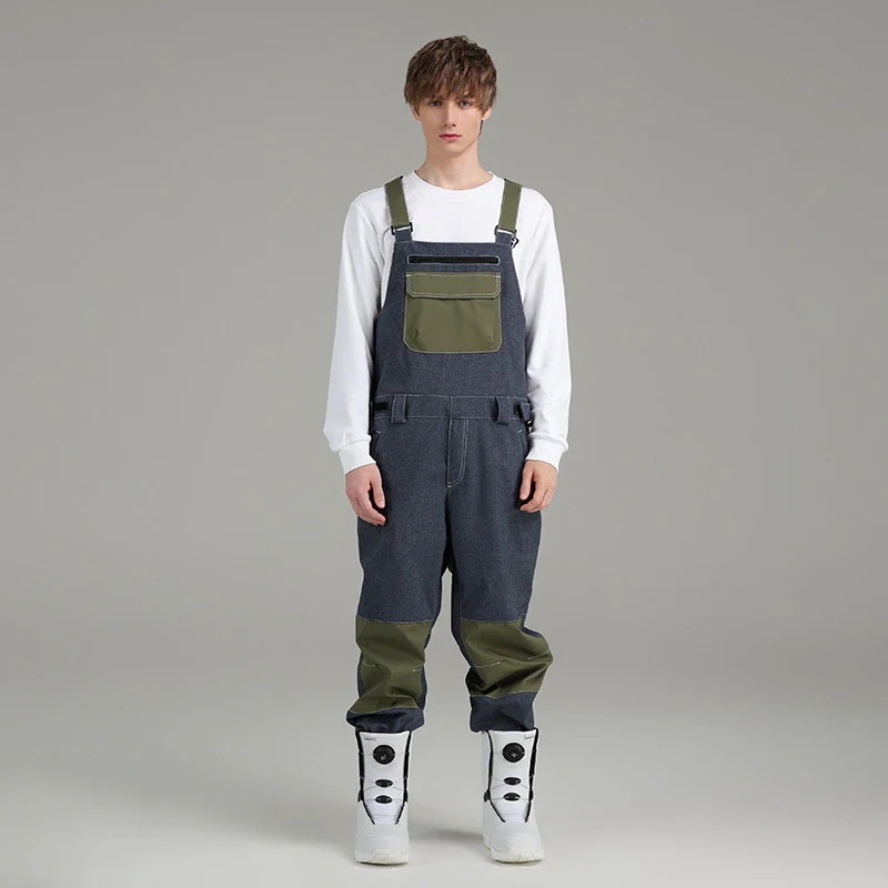 スノーボードウェア つなぎ メンズ レディース デニム スノボウェア ワンピース オールインワン スノーウェア スキーウェア スノボーウェア スキー 韓国風 防風 防水 防雪 防寒 耐摩擦 男女兼用