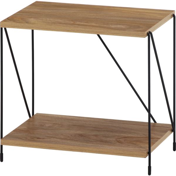 EZBOワイヤーラック2段 約420mm幅 OAK NA オークナチュラル 組立式