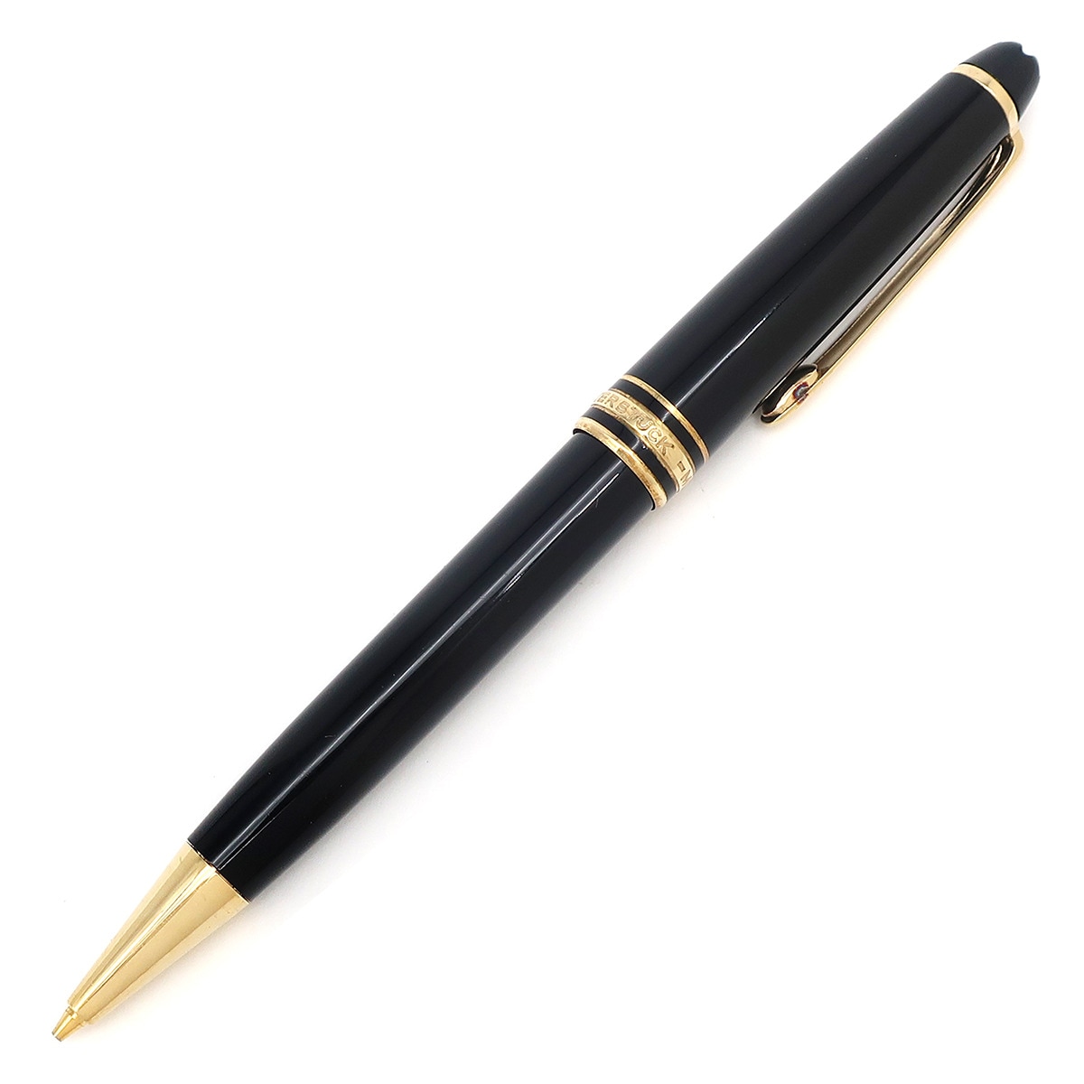 モンブラン Montblanc 文具 マイスターシュテュック ゴールド クラシック メカニカルペンシル 0.5mm GP プレシャスレジン ブラック×ゴールド シャープペンシル 12746【中古】