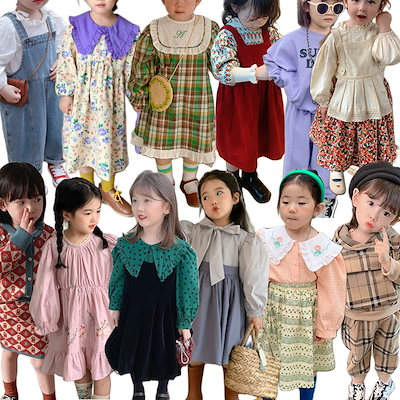 【20点セット】韓国子供服2点セット女の子 子供服 セットアップ(80-130cmベビー服215