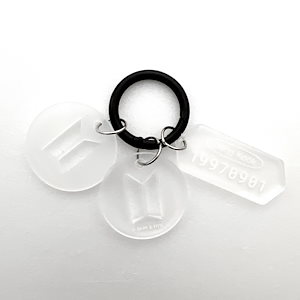 【購入特典あり】BTS POP-UP MONOCHROME KEYRINGS 【バンコク / 香港 限定】 キーリングセット 【ネームタグ変更可能】 23