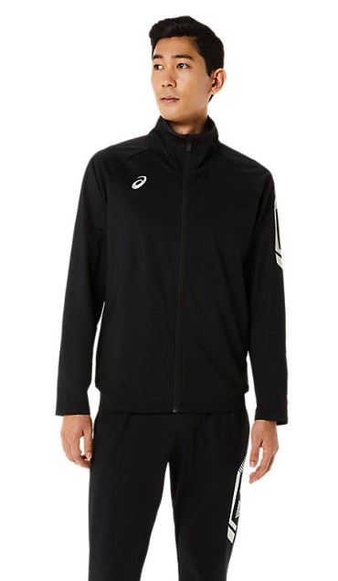 アシックス 2031D576-001-XL メンズ 裏起毛 ストレッチ ニット ジャケット (パフォーマンスブラック・サイズ:XL) 2031D576001XL