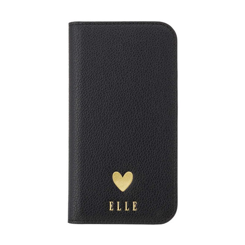 ELLE　Folio Case for iPhone 15 Pro Black　ELBLKFLIP2361P