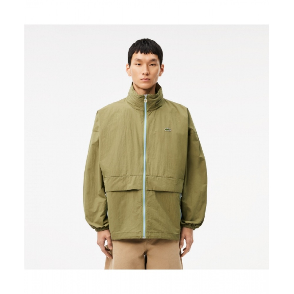 LACOSTE メンズフロントインシジョンウインドシールド [カーキ]