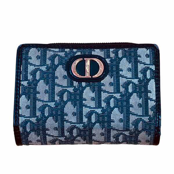 ディオール トロッター キャンバス×レザー 2つ折り財布 レディース【中古】