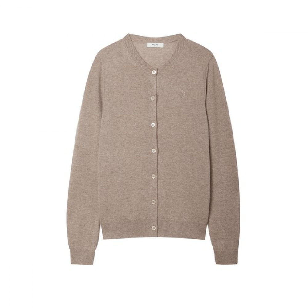 (ヘッジスレディース) 24FW カーディガンダークベージュ HSSW4DC03I3