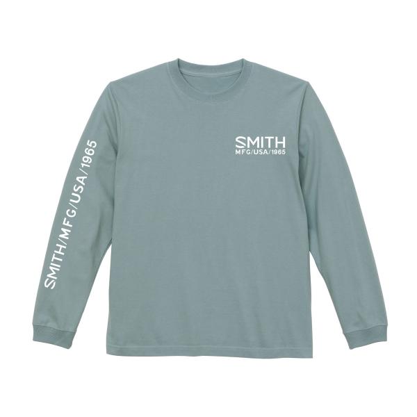 ISSUE ロングスリーブTシャツ スモーキーグリーン万能リブ付きロンT メンズ カジュアル