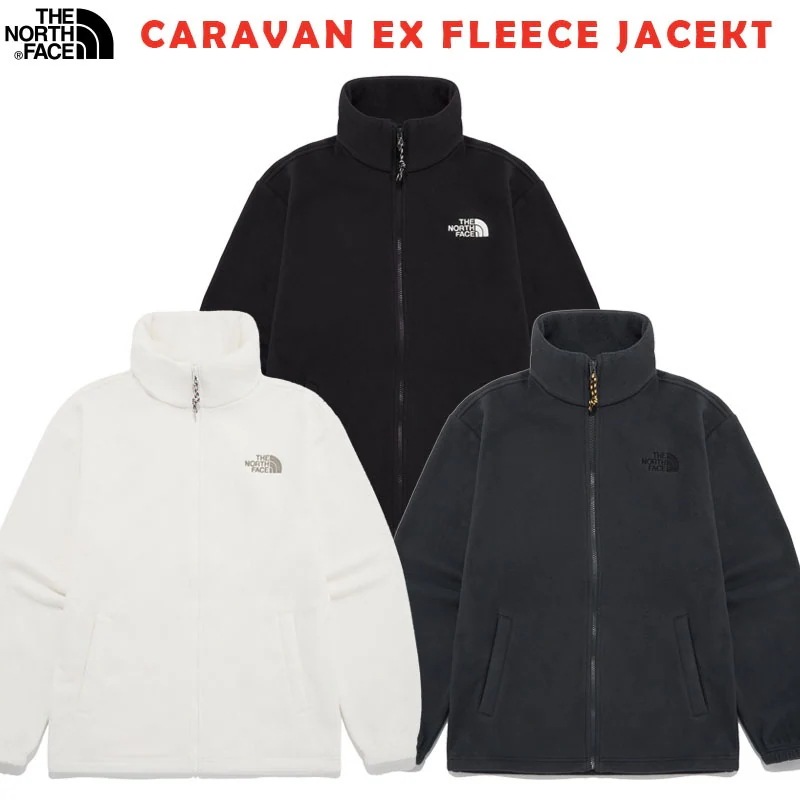 韓国正規品保証 関税負担なし MEGA NJ4FQ58A CARAVAN EX FLEECE JACEKT コムピフードフリースジップアップの基本男性女性韓国のファッションデイリ