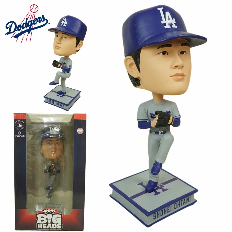 大谷翔平 ボブルヘッド シリアルナンバー入り9.5インチ ビッグヘッド アウェイ フィギュアMLB BIG HEADS 9.5INCHLA DODGERS ロサンゼルス