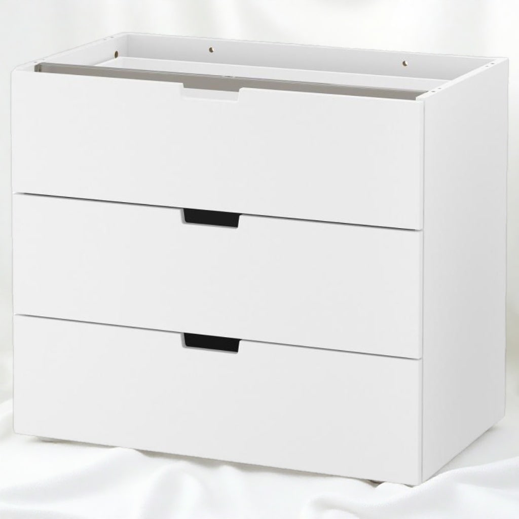 NORDLI ノールドリ モジュール式チェスト（引き出し×3） - ホワイト 80x68cm