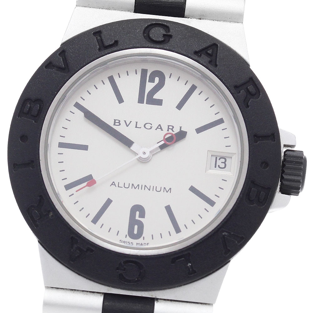 ブルガリ BVLGARI AL32A アルミニウム デイト クォーツ ボーイズ _893649【中古】