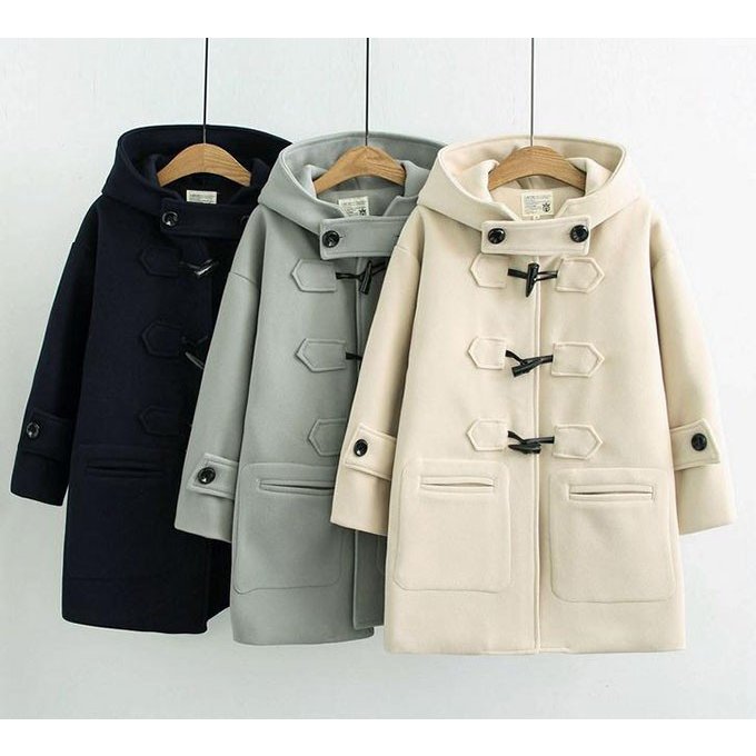 送料無料 ダッフルコート レディース 学生 ロングコート ラシャコート 大きいサイズ　アウター フー