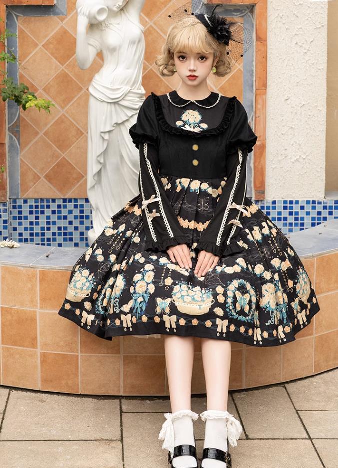 245【新作登場 最安値】 ロリータ ワンピース　 ゴスロリ コスプレ メイド服 コスチューム 文化祭 学園祭 衣装 仮装 ハロウィン おすすめ 可愛い 長袖 ドレス　日常　写真　舞台　花嫁
