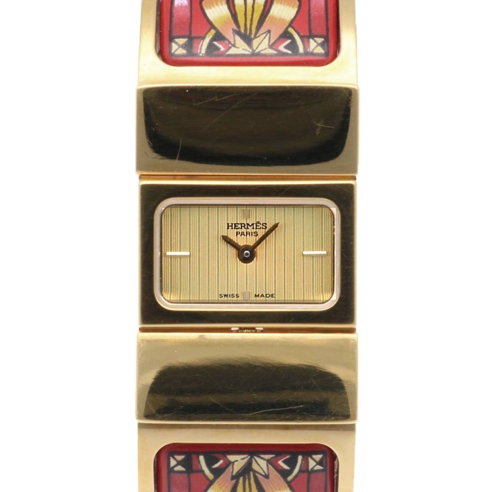 エルメス ロケ 腕時計 GP L01.201 クオーツ 1年保証 HERMES 中古