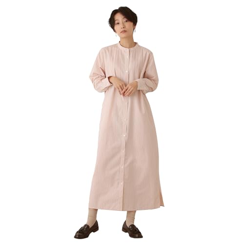 [ アフタヌーンティー リビング ] AfternoonTea LIVING ワンピースチュニック HX91 ストライプピンタックワンピース M ピンク