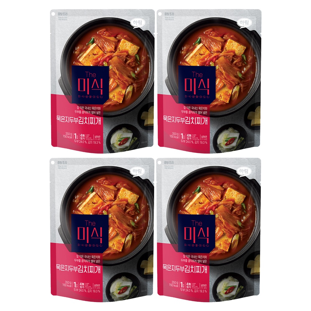 THE ミー式 おいしい 手軽式 韓国 熟成キムチ 豆腐 キムチチゲ 350g X 4個