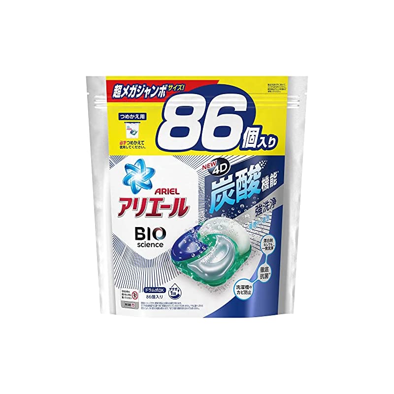 【即納】[大容量] アリエール ジェルボール4D 洗濯洗剤 詰め替え 86個 4,786円