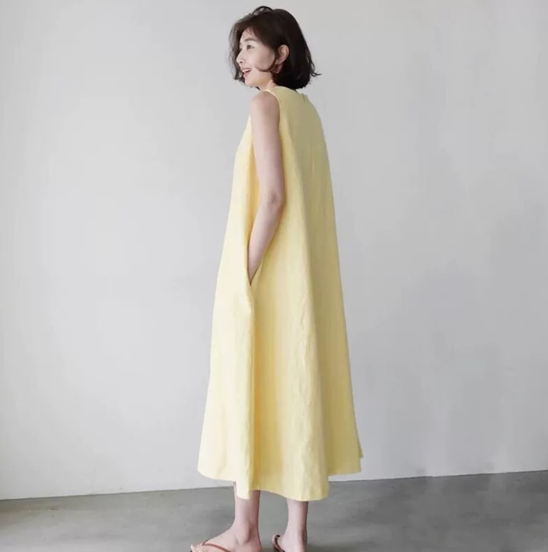 ワンピース マキシ丈ワンピース ノースリーブワンピース マキシ丈 ノースリーブ ラウンドネック かわいい 大人可愛い きれいめ シンプル 上品 おしゃれ かっこいい レトロ ラフ こなれ感 個性的 6,710円