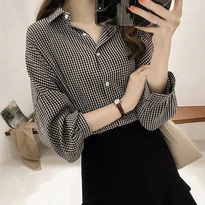 人気商品超目玉ブラウス シャツ レディース 長袖 シャツ チェック柄 トップス スリーブ 大きサイズ 体型カバー 20代30代 40代 春春冬春 春