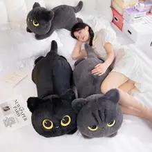 50 センチメートルかわいい黒猫ぬいぐるみ人形かわいいビッグかわいい枕クッションイン黒猫ぬいぐるみ人形少年少女のための Brithday ギフト
